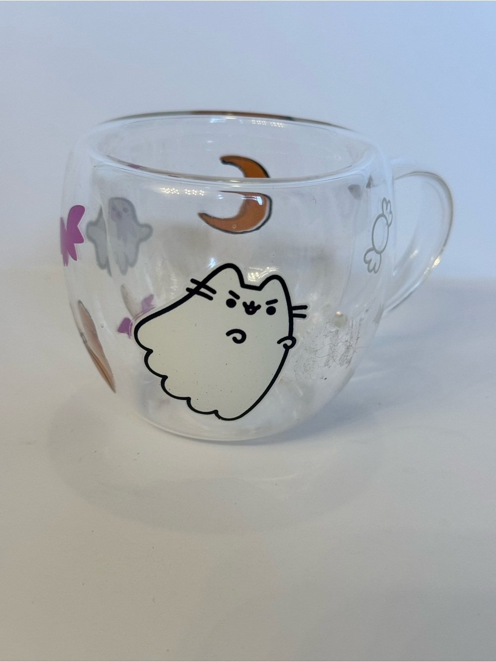 Pusheen Box Exclusive Halloween Ghost Pusheen Double-Walled Glass Cup Glow Dark